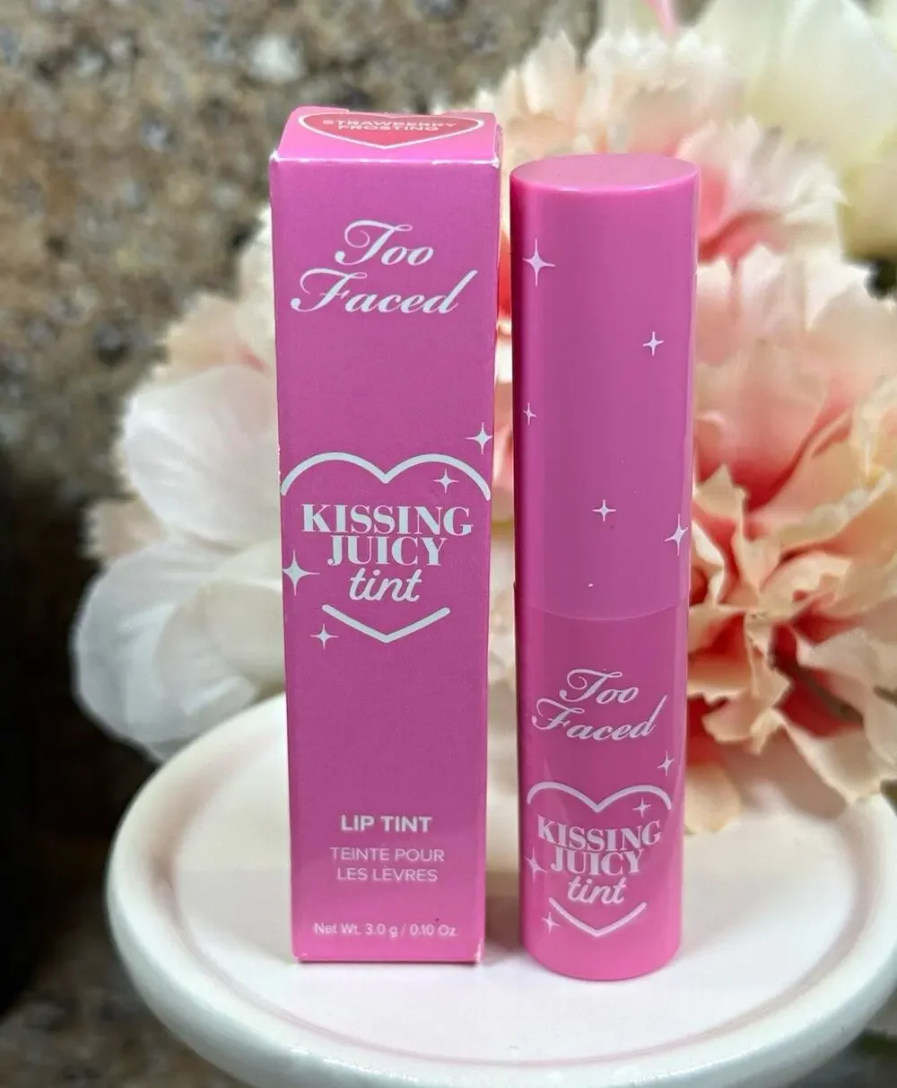Too Faced Kissing Juicy Lip Tint Stick Strawberry Frosting 0.10 oz